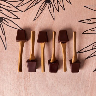 Lot de 6 cuillères à chocolat chaud