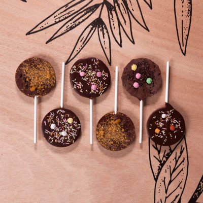 Lot de 6 sucettes Chocolat au lait