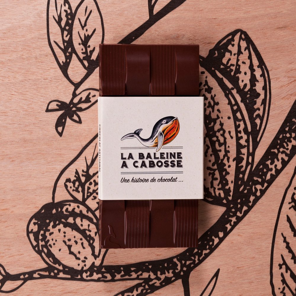 Tablette Chocolat Cru 76% ~ La Baleine à Cabosse