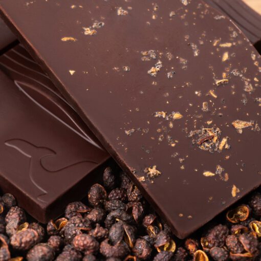 Tablette de chocolat noir 76% & poivre de timut – Image 2