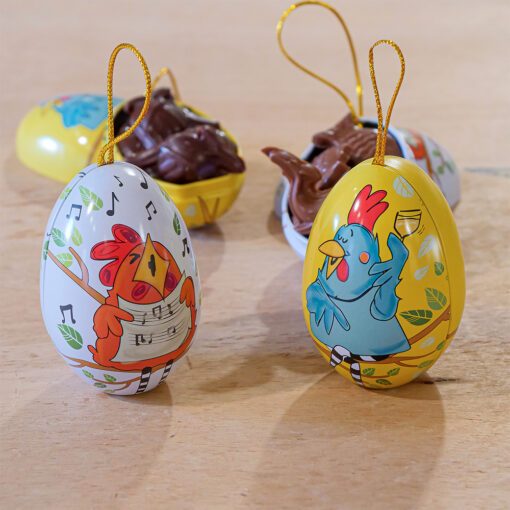 Petit œuf métallique chocolat au lait 1