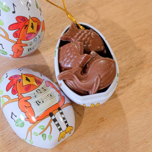 Petit œuf métallique chocolat au lait 2