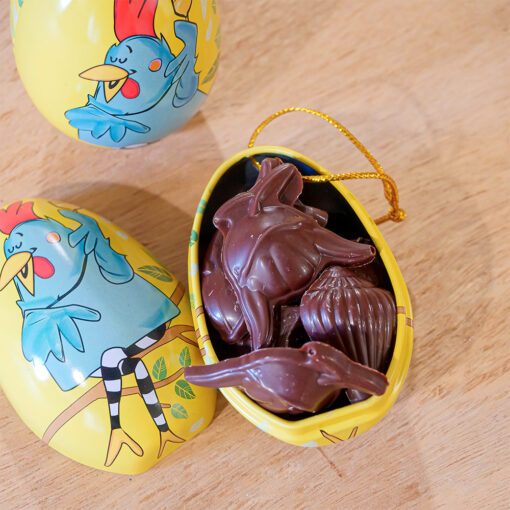 Petit œuf métallique chocolat noir 2