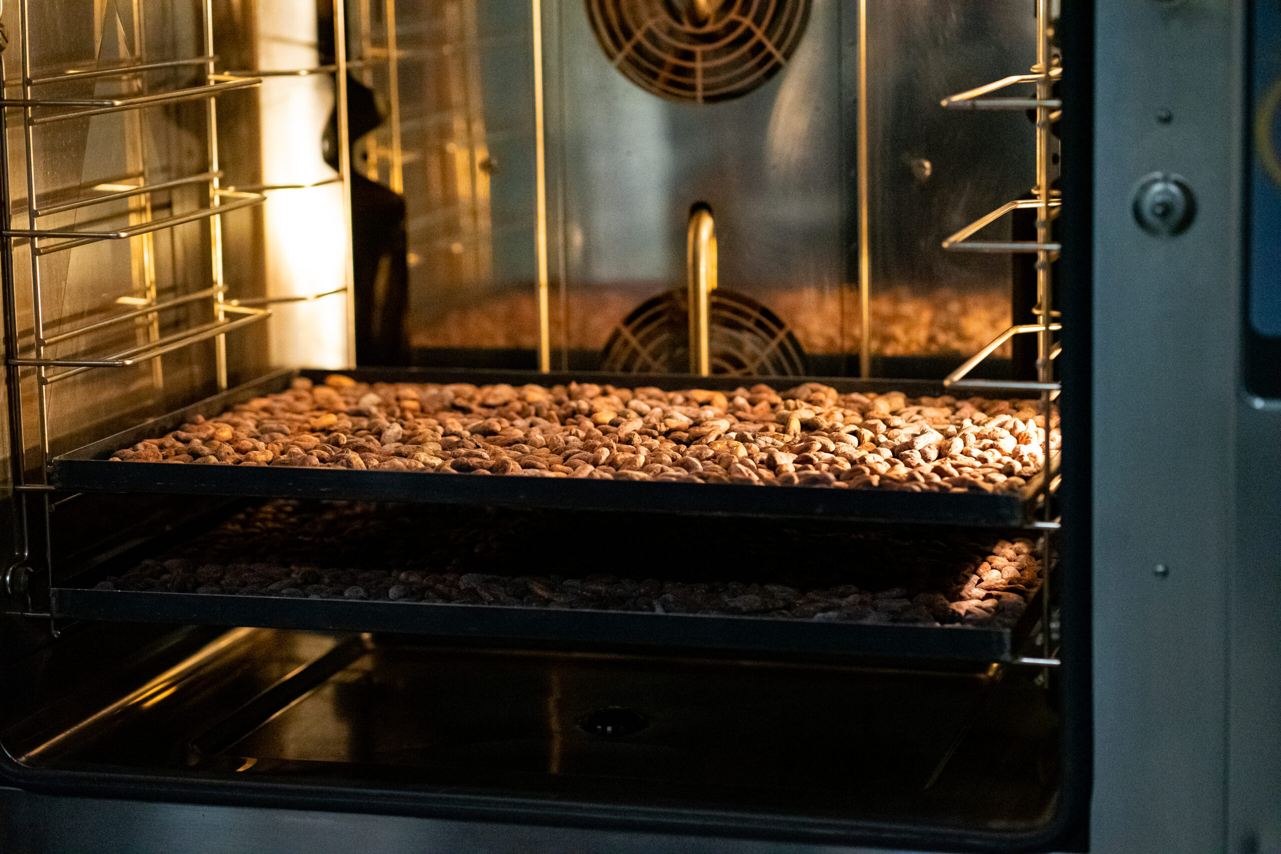 la torréfaction des fèves de cacao