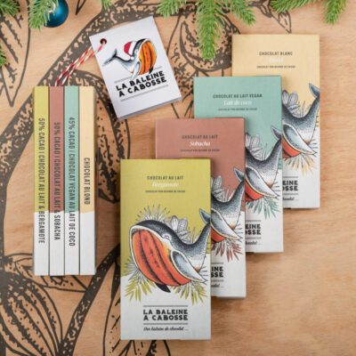 Pack Gourmand : 4 tablettes de chocolat au lait & blanc