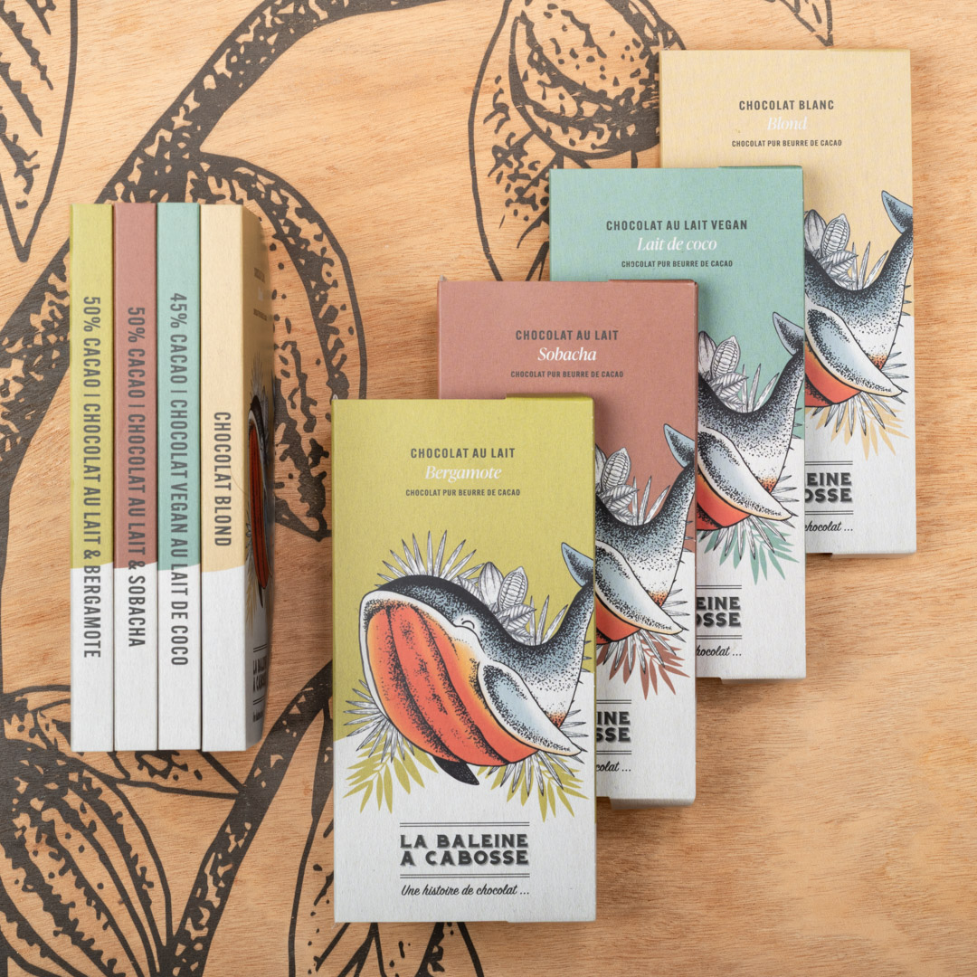 Pack Gourmand : 4 tablettes de chocolat au lait & blanc 1 Pack Gourmand : 4 tablettes de chocolat au lait & blanc