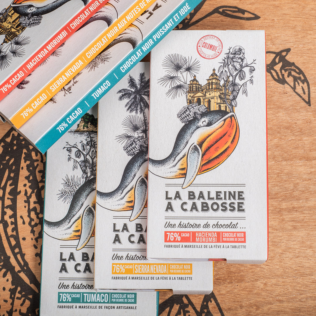 Pack 3 tablettes Colombie 1 Pack trois tablettes bean-to-bar Colombie